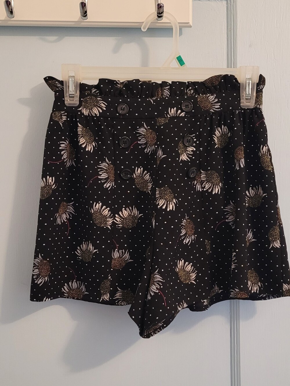 Black Floral Polka Dot Women’s Shorts